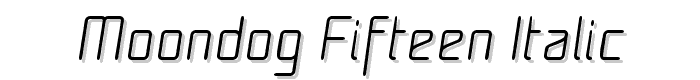 Moondog Fifteen Italic font